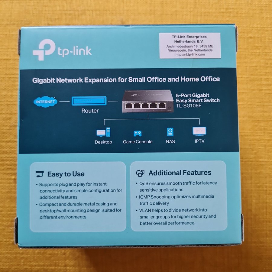 TP-Link TL-SG105E 5-Port Gigabit Easy Smart Switch