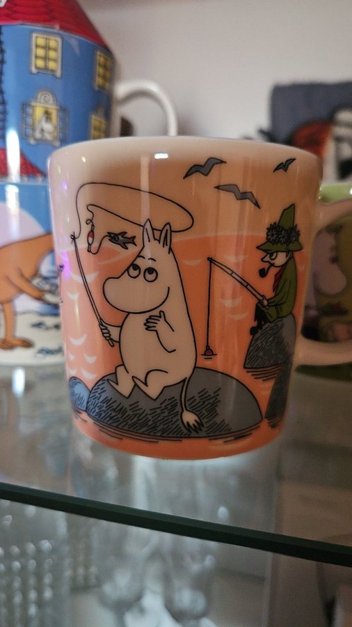 Moomin mugg med fiskare