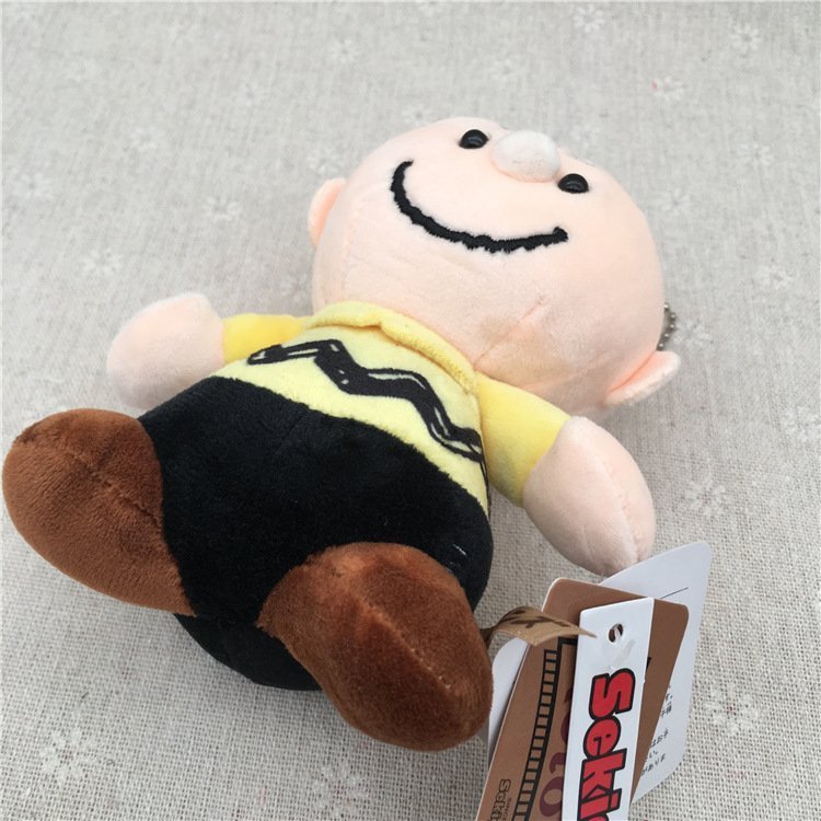 13cm Snoopy and Charlie Brown Plush Keychain Set of 3