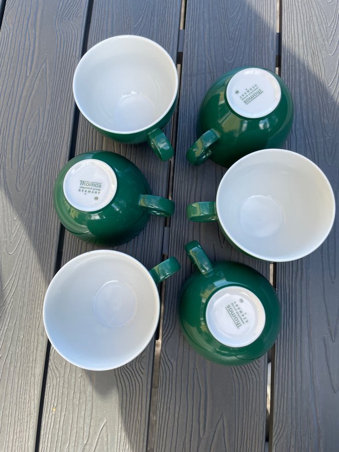 Dark green - ROSENTHAL COFFEE CUP SET 6 pieces