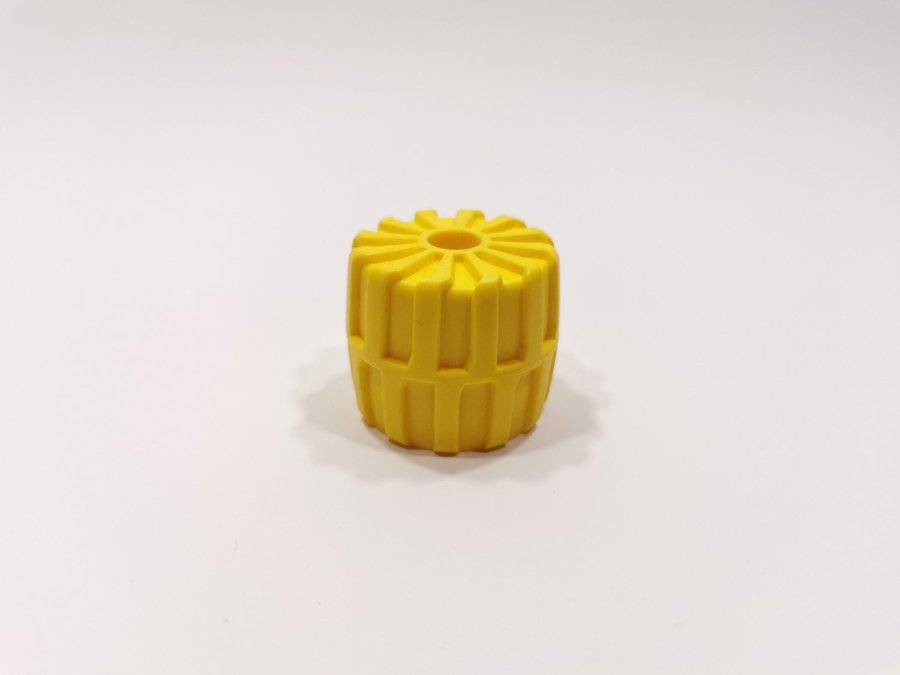 Lego - hjul - space - wheel medium - part 2593 - gul