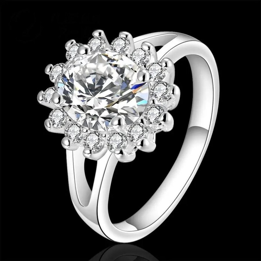 RING STERLING SILVER 925 CUBIC ZIRCONIA KLAPP