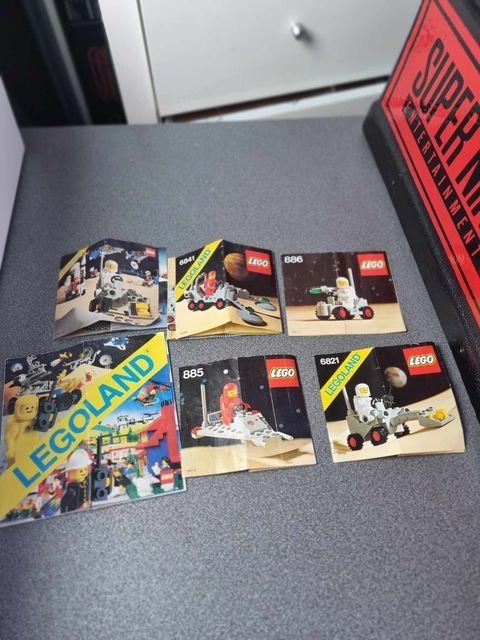 Rymdlego Legoland 6821, 885, 886, 6941 manualer