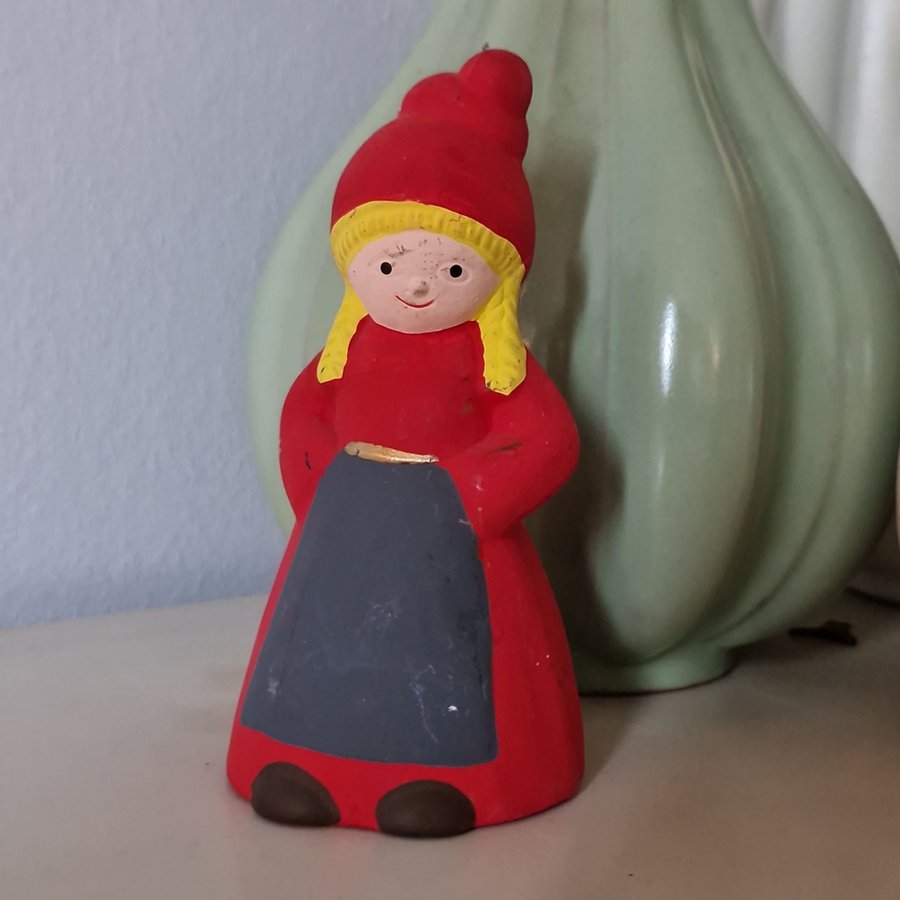 Tomte flicka, retro. Keramik