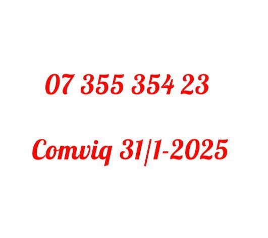 07 355 354 23 GULD NUMMER GULDNUMMER DIAMANT TELEF ONNUMMER MOBILNUMMER MOBIL