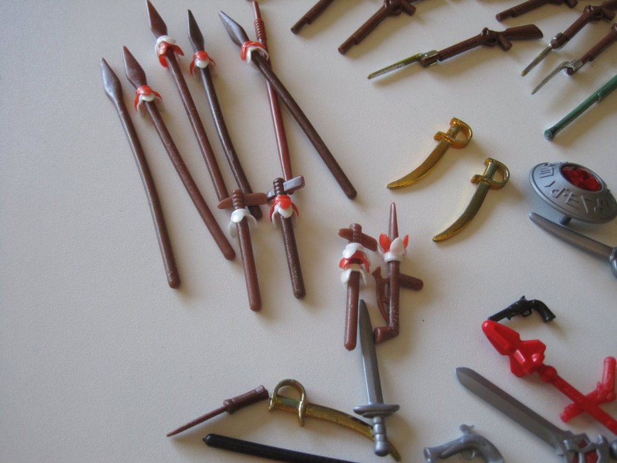 Playmobil Lot of Vintage Weapons shields and loads more