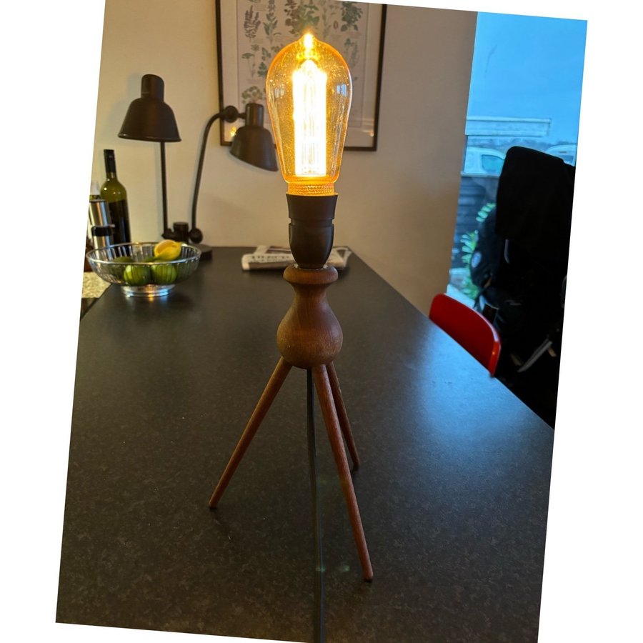 Teakbordlampe