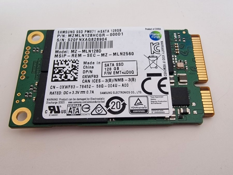 Samsung SSD 128GB mSATA