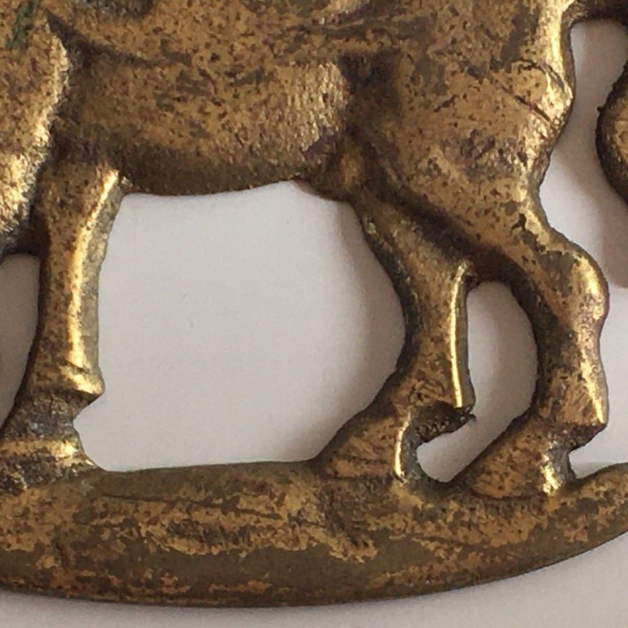 Antique brass saddle decoration Victorian era