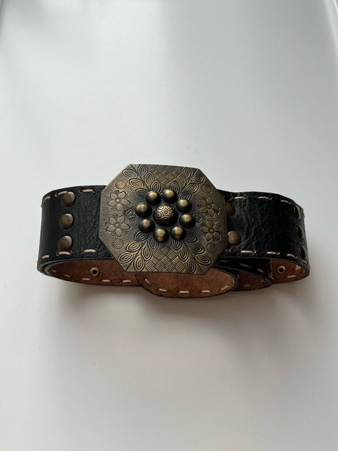 Amazing Bæltekompagniet wide Saddle leather belt made in Argentina