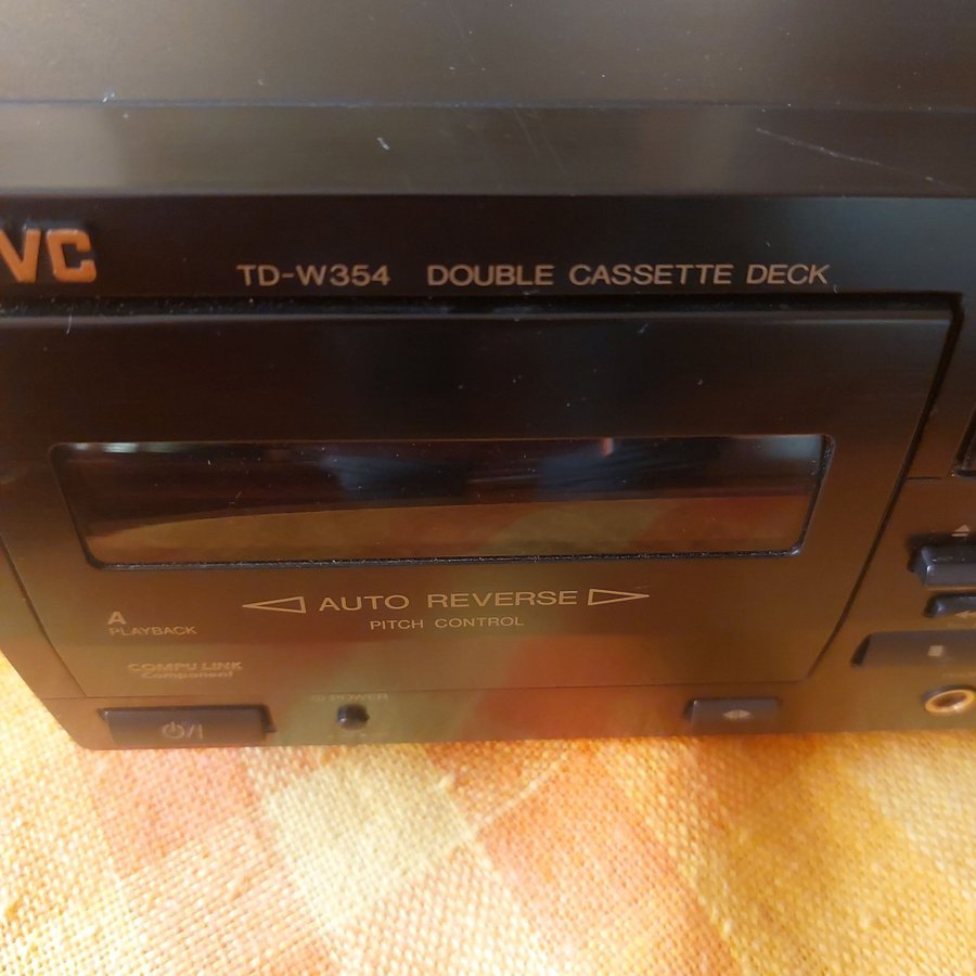 DIGITAL TAPE COUNTER JVC TD-W354 STEREO DOUBLE CASSETTEDECK DOLBY NR B-C