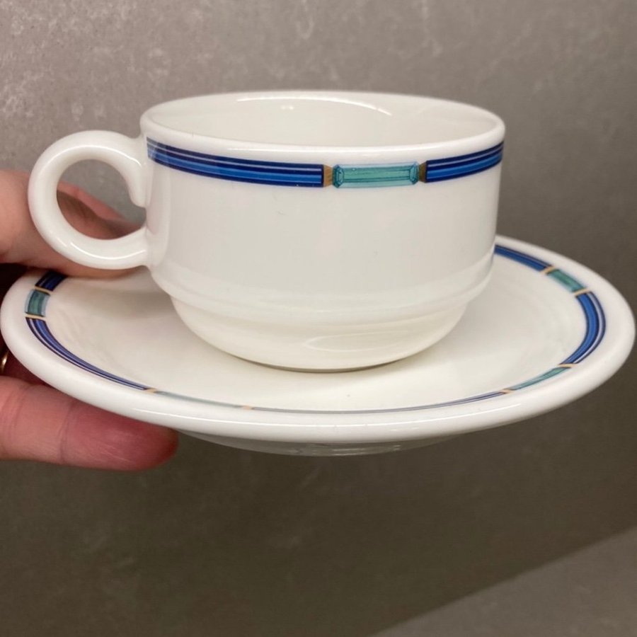 4 st KAFFEKOPPAR / tekoppar MED FAT VIEUX LUXEMBURG ADRIANA FRÅN VILLEROY BOCH .