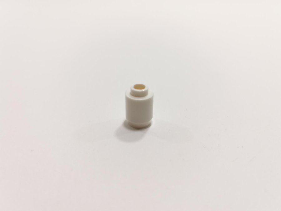 Lego - brick - rund - 1x1 - part 3062b - vit