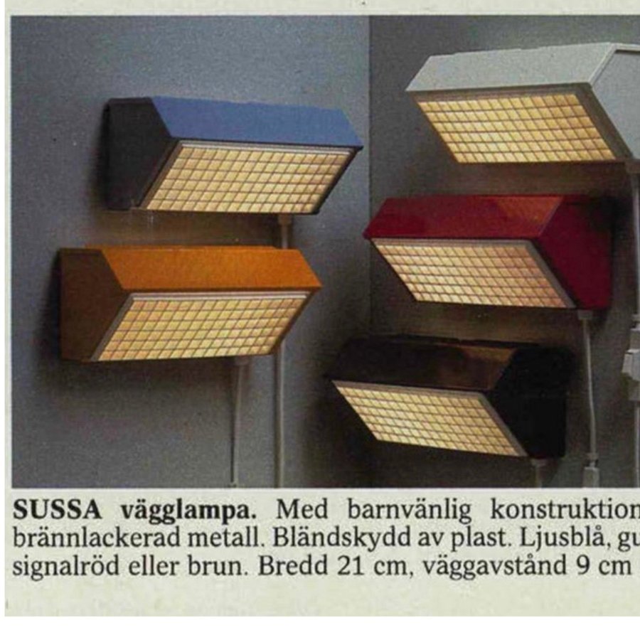 Rosa Retro Sänglampa - IKEA Sussa - 1980tal - Nostalgi - Barnlampa - Vägglampa