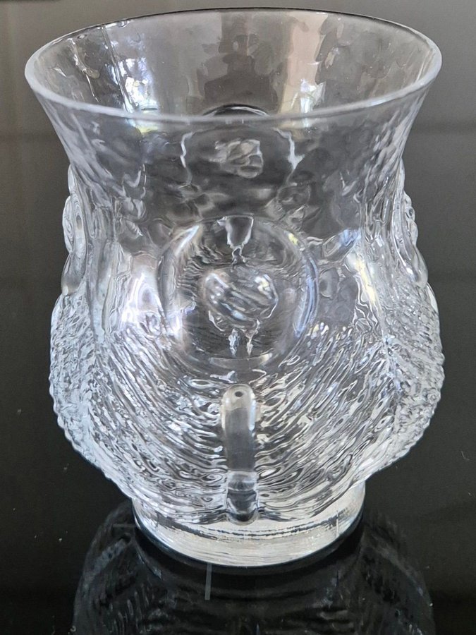 3 whiskeyglas selterglas "Påfågel" av Lars Hellsten för Orrefors / retro vintage