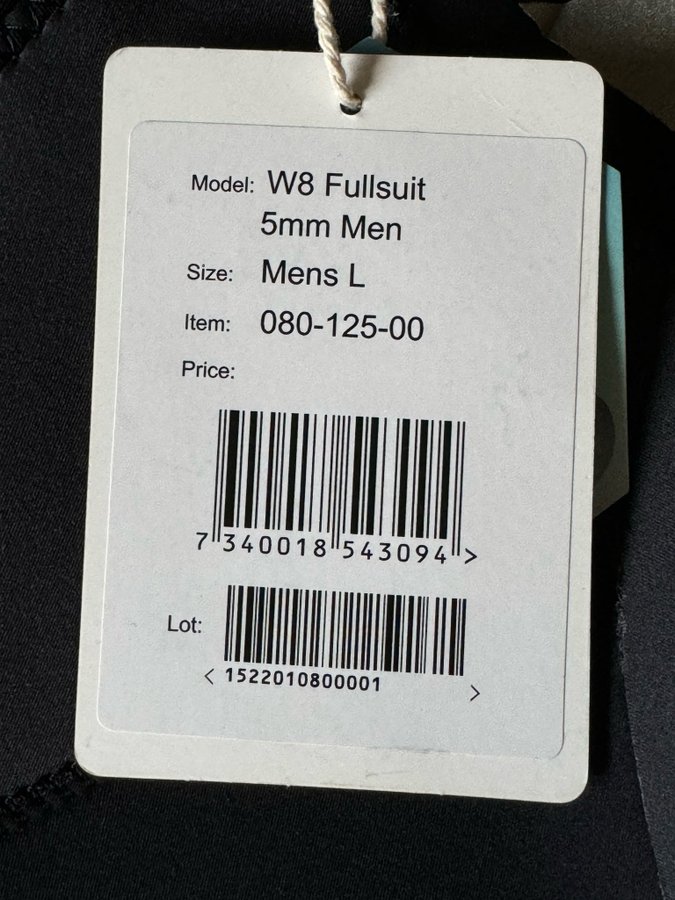 W8 Fullsuit 5mm Herr Storlek L