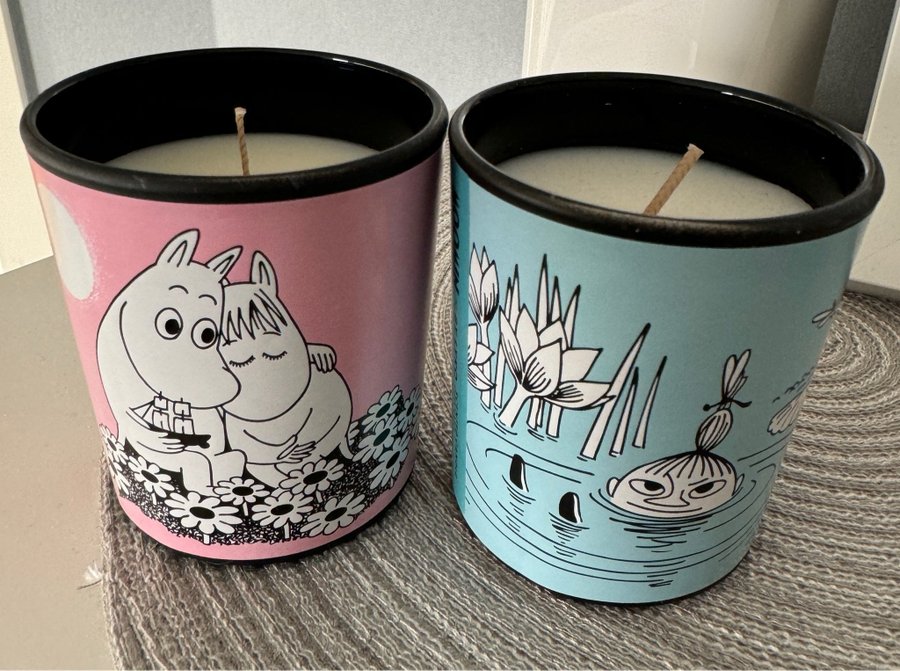 Moomin ljus 2 stycken.