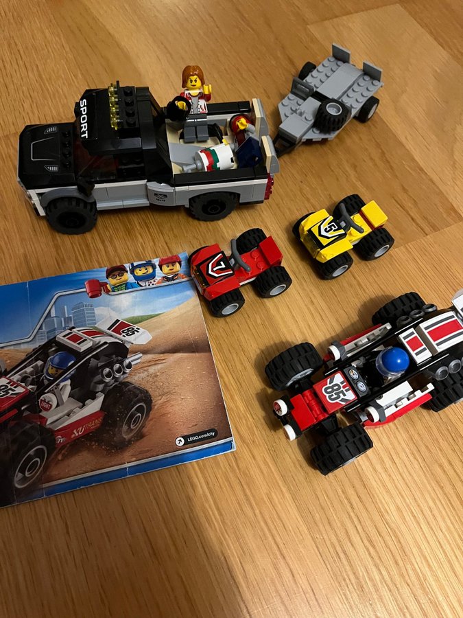 Lego City 60148 Fyrhjulingsracerteam  Lego City 60145 Off-Road Buggy