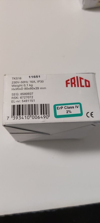 FRICO TKS16 Elektronisk termostat för rum/golvvärme