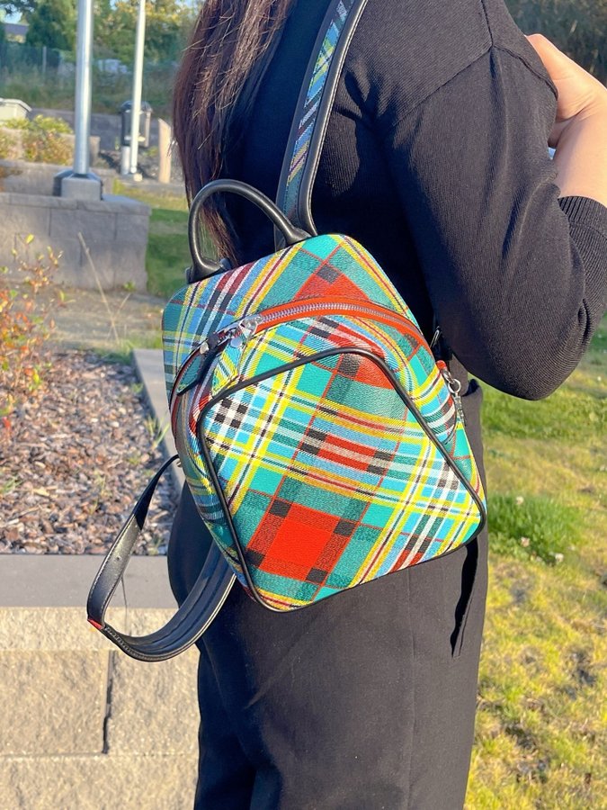 Like New Vivienne Westwood Anglomania Backpack Plaid Multicolor