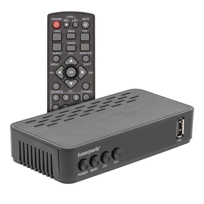 TV digital TV box och mediaspelare för TV med inspelning och fjärrkontroll