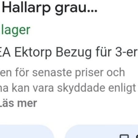 Klädsel till Ektorp 3 sitts soffan med schäslång