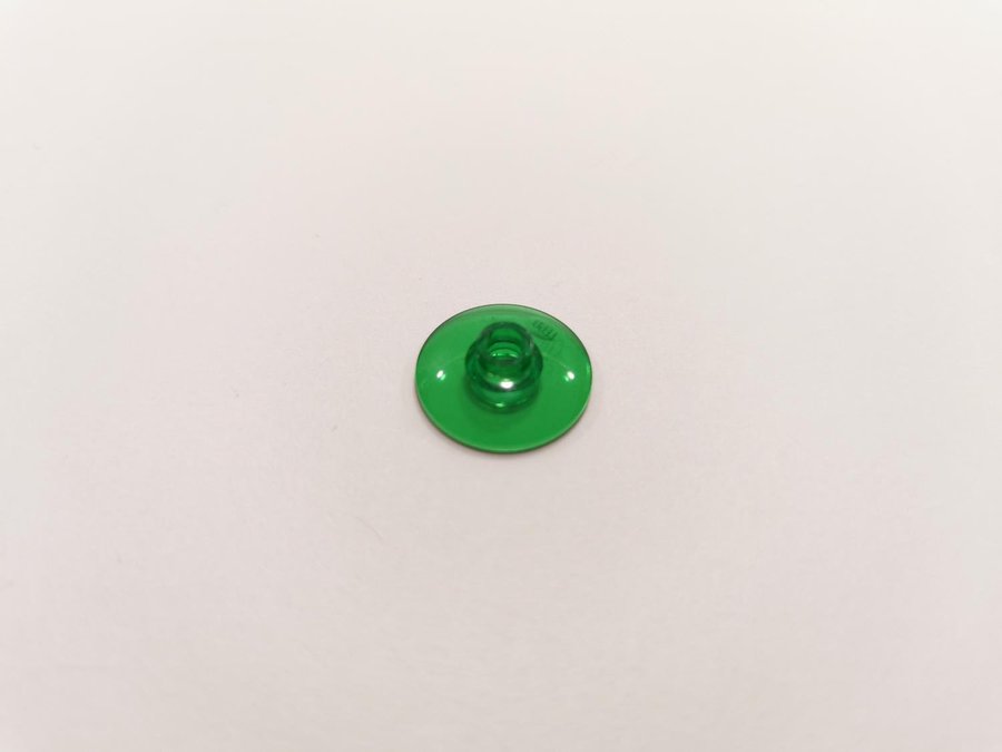 Lego - rund - transparent - dish - 2x2 - part 4740 - grön (trans green)