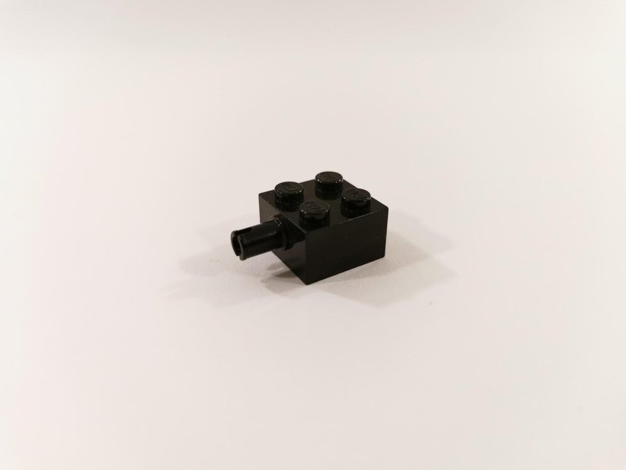 Lego - brick - pin utan axelhål - 2x2 - part 4730 - svart