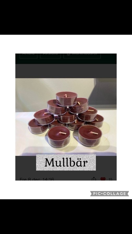 Mullbär Partylite teljus 12st