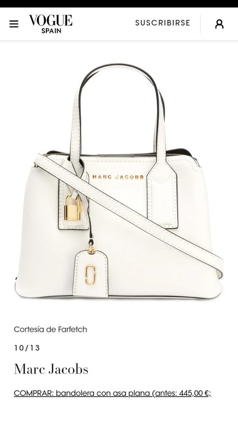 Marc Jacobs Editor 29 Tote Ivory med matchande öronhängen