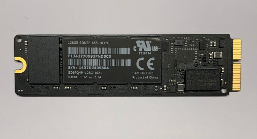 Original Apple (Samsung) 128GB SSD MZ-JPV128S/0A2 Macbook Air  Pro 2013-2017