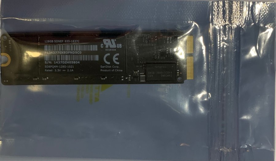 Original Apple (Samsung) 128GB SSD MZ-JPV128S/0A2 Macbook Air  Pro 2013-2017