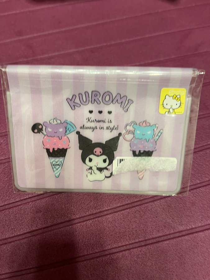 Kuromi Sanrio kortfodral för busskort/betalkort/bibliotekskort Nytt