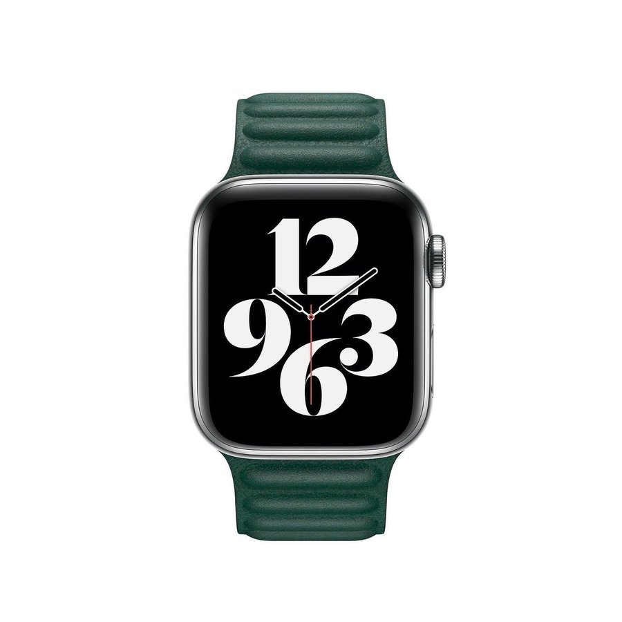 Läderlänk 44/45/46/49mm Apple Watch Armband - GRÖN