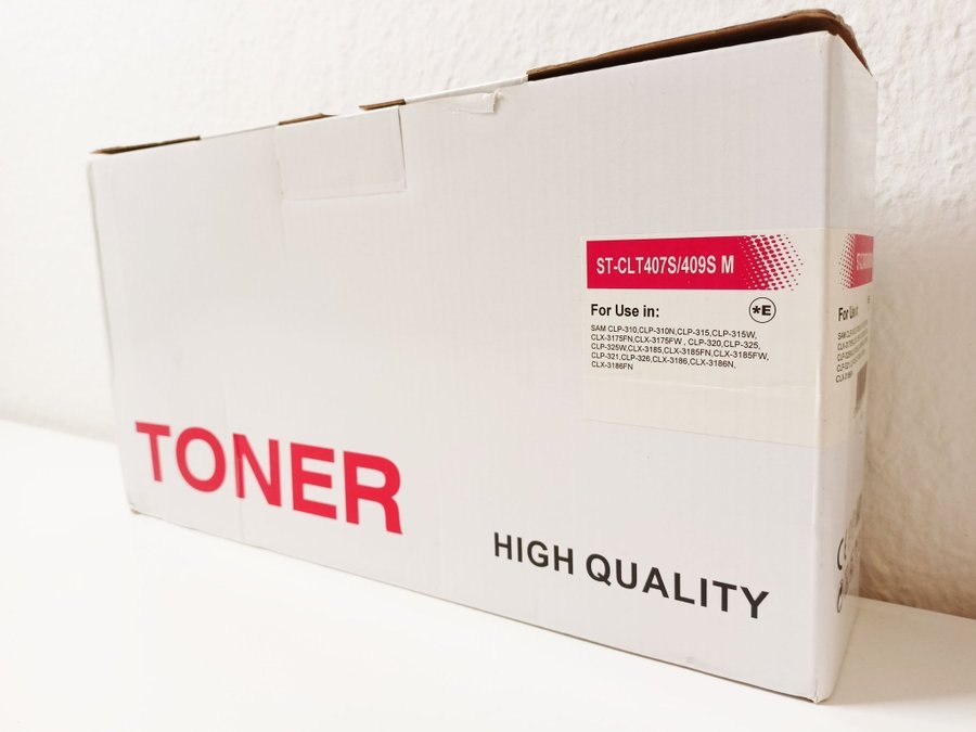 NY OÖPPNAD TONER SAMSUNG FÄRGLASER CLT-407S/409S MAGENTA