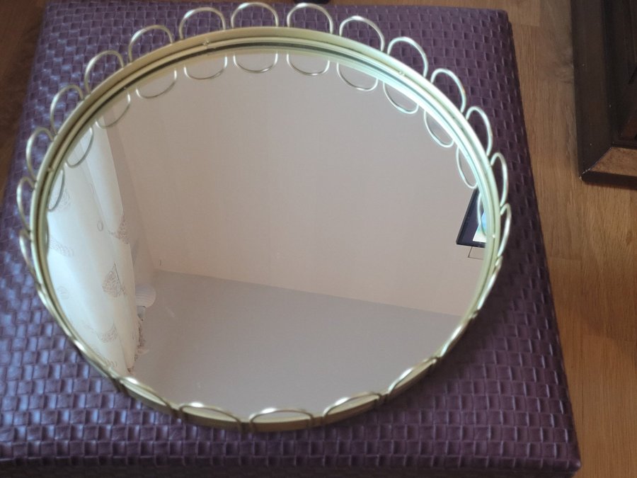 Rund spegelbricka arch serving tray mirror 32 cm.