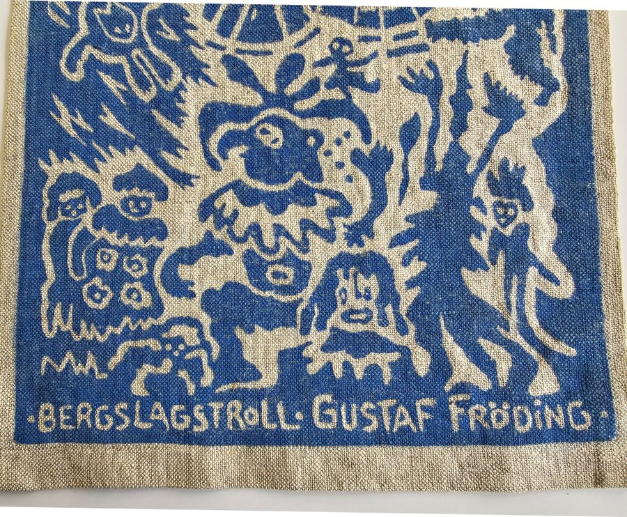 Vepa från Gustaf Fröding Handtryckt av Wallon-Olsson 105×30 cm