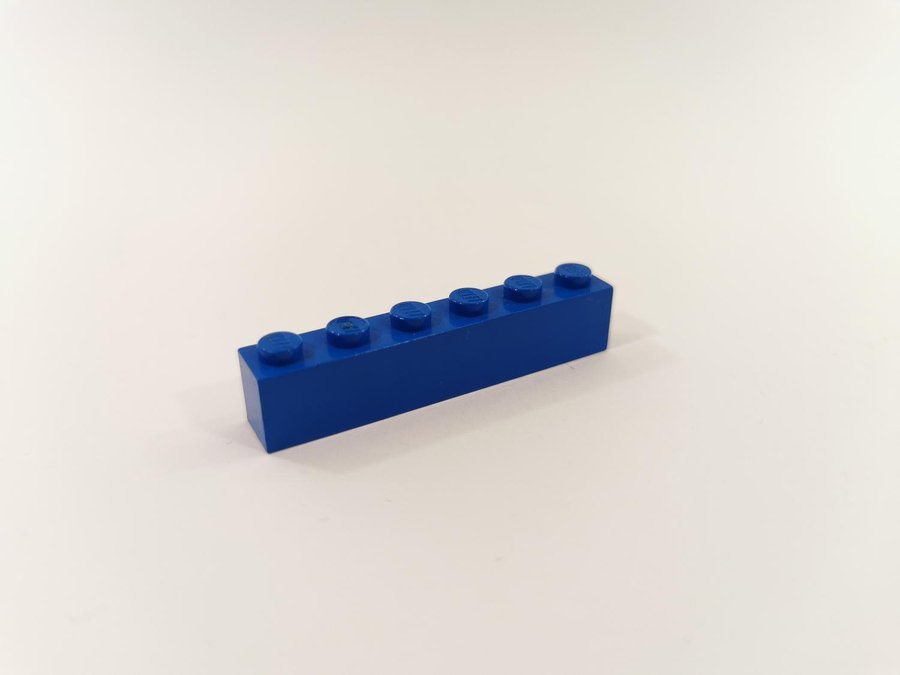 Lego - brick - bas - 1x6 - part 3009 - blå