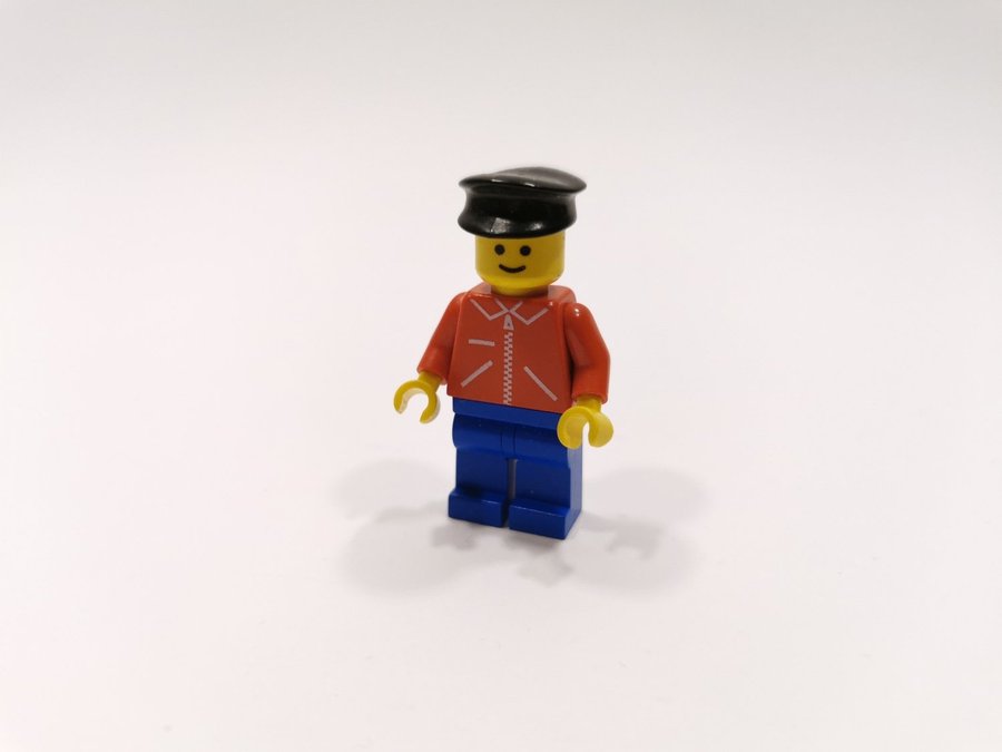 Lego - minifigur - stad - city - jacka - röd