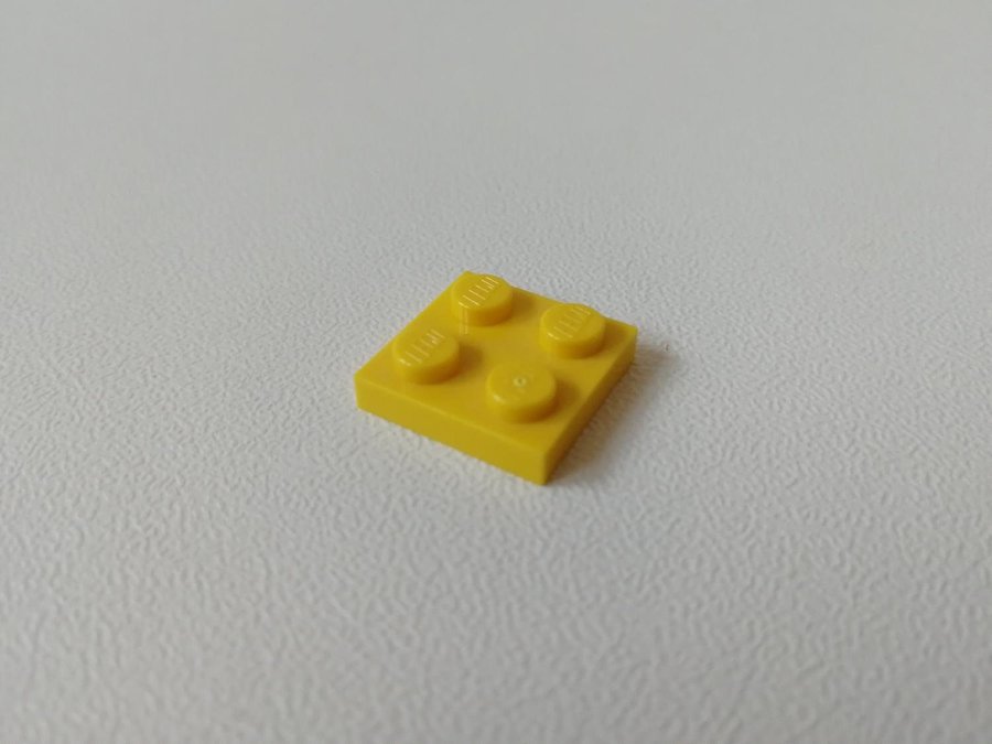 Lego - plate - platt - bas - 2x2 - part 3022 - gul