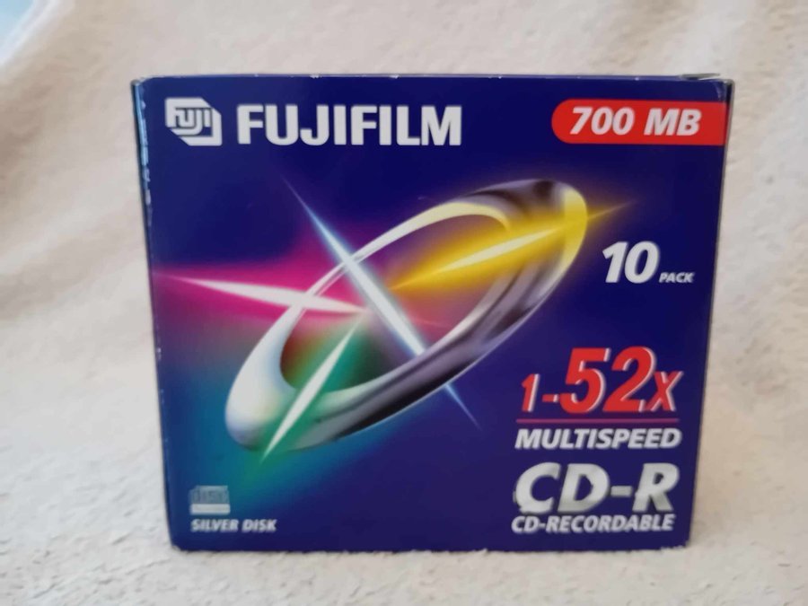 10 st Fujifilm CD-R 700MB 1-52x Multispeed