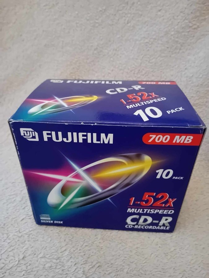 10 st Fujifilm CD-R 700MB 1-52x Multispeed