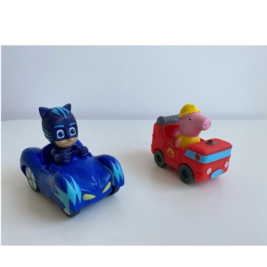 PJ Masks bil  Peppa Gris brandbil Greta gris pyjamashjältar