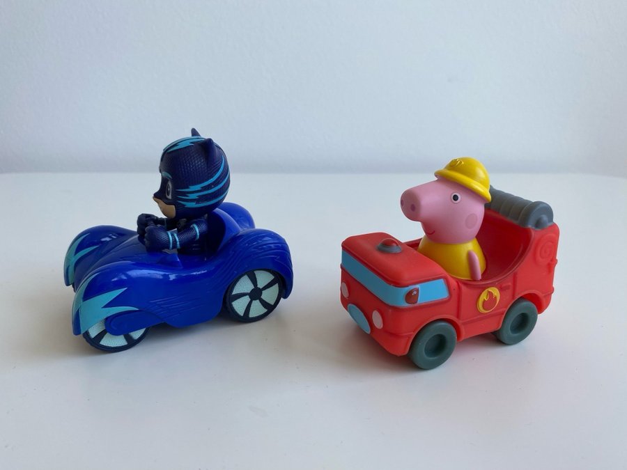 PJ Masks bil  Peppa Gris brandbil Greta gris pyjamashjältar