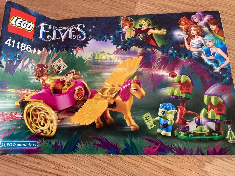 Lego Elves 41186 Azari och trollets flykt genom skogen, komplett!