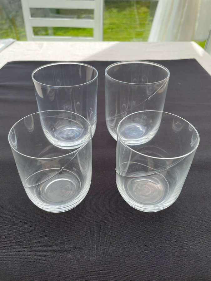 4 st Kosta Boda LINE Silvertråd Tumblerglas/whiskyglas/selterglas Anna Ehrner