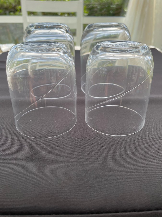 4 st Kosta Boda LINE Silvertråd Tumblerglas/whiskyglas/selterglas Anna Ehrner