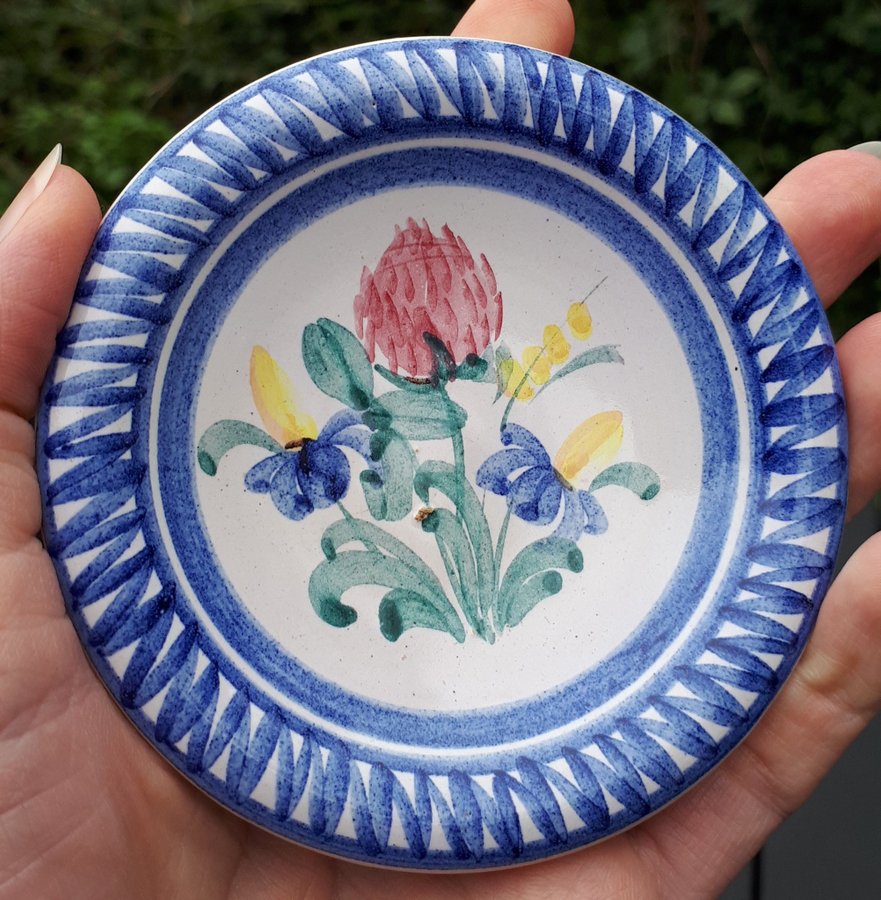 LARS SYBERG Denmark Like-New Small Handmade Plate 9cm. 32 Items On Stock -Photos