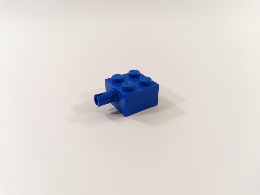 Lego - brick - pin utan axelhål - 2x2 - part 4730 - blå