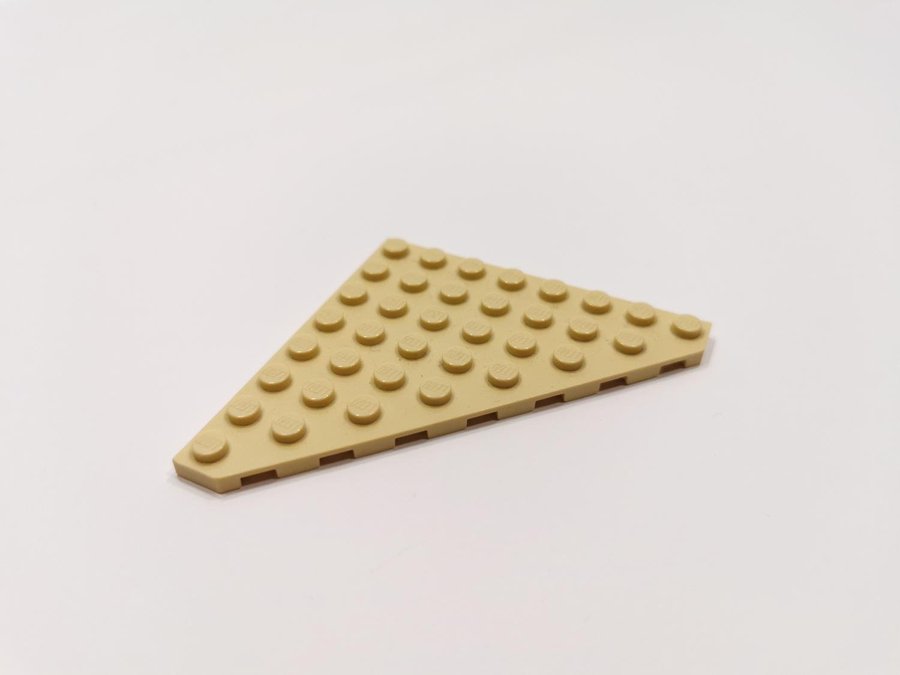 Lego - wedge - vinge - plate - 8x8 - part 30504 - ljus biege (tan)